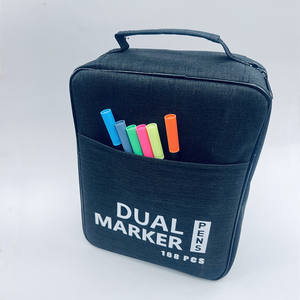 Marqueur à eau <span class=keywords><strong>double</strong></span> embout en plastique noir, 120 couleurs, <span class=keywords><strong>pointe</strong></span> souple, ensemble de peinture pour étudiants en art, coloriage, cadeau - Product Image 5