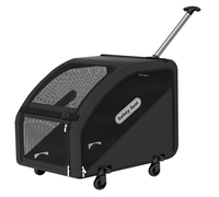 Chariot de transport pour animaux à roulettes, approuvé par les compagnies aériennes, poussette pour chien, maille respirante, idéal pour les voyages en camping
