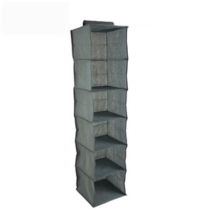 6-<b>Shelf</b> Over-the-Door Hanging Shoe Organizer (Gray) - Product Image 4