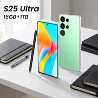 Nouveau Smartphone 5G LTE Galaxs S25 Ultra 2025 16 Go + 1 To Android 14.0 Édition Globale avec Charge Rapide 120W Français/Espagnol/Anglais
