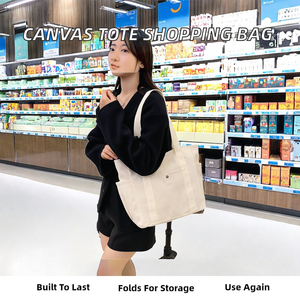 Bolsa de Lona Promocional con Impresión Personalizada, Bolsa de Compras Reutilizable para Supermercado, Ferias Comerciales y Venta al por Menor - Product Image 2