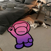 Tapis de singe imprimé anti-dérapant en velours Anime Cartoon Area Rug Custom Modern Home Decor Tapis de forme irrégulière