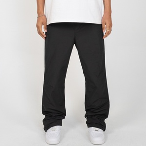 Pantalon parachute streetwear Gorpcore Y2K vintage avec logo brodé surdimensionné et bandes latérales, ourlet ajustable - Product Image 1