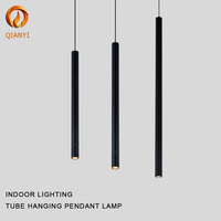 Lustre suspendu moderne pour salon, hôtel, design nouveau, en aluminium, luxe, LED, design tubulaire long, pour la décoration de la maison