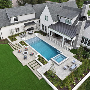 Piscine Coque Grand Format Sur Mesure Luxe Privé Spa Nage Jacuzzi Jet Extérieur Enterré en Fibre de Verre - Product Image 4