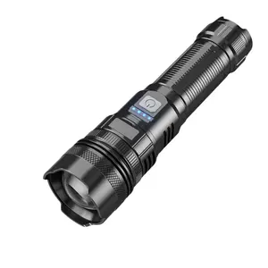 1000 Lumens Torch In Stock USB-C with Power Bank Rechargeable Waterproof LED Zoomable Tactical Flashlights