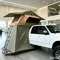 Tente de toit rigide en aluminium quatre saisons pour SUV - 4 personnes, double couche, trois chambres, un salon