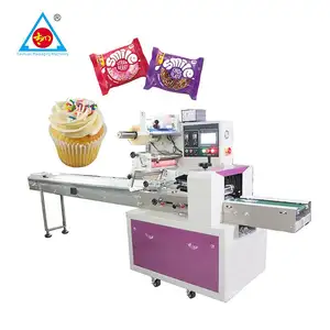 Horizontale Beutel Versiegelung Verpackungs maschine Sandwich Donut Plastiktüte Kissen Brot Verpackungs maschine Automatisch