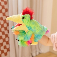 Marionnettes éducatives 2024 avec bouche ouverte, dinosaure en peluche super doux pour enfants, cadeau d'anniversaire