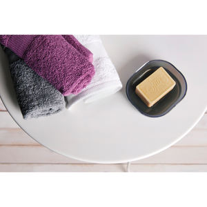 Portasapone Ovale in Plastica Excelsa 12,5x3,5x10,5 Cm Grigio con Drenaggio Automatico Design Minimalista per Bagno - Product Image 3