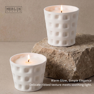 Merlin Living Minimalist Ceramic <strong>Candle</strong> <strong>Holder</strong> Cylinder Ceramic Home Decor Custom <strong>Candle</strong> Jars Chaozhou Ceramic Factory Wholesale - Product Image 6