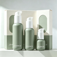 Ensemble de flacons pompe cosmétiques carrés en plastique mat multi-spécifiques 200-300ml, vides et rechargeables, pour lotion et sérum, imprimés par sérigraphie