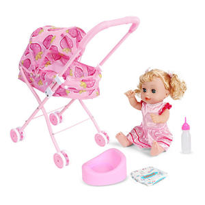 Faire semblant de jouer <span class=keywords><strong>jouet</strong></span> Offre Spéciale enfants bébé doux poupée poussette jeu de rôle ensemble bébé poupée poussette pour filles garçons cadeaux - Product Image 6