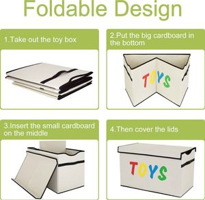 Boîte de rangement pour jouets personnalisée, pliable, écologique, en tissu, multifonctionnelle, couleur personnalisée - Product Image 5