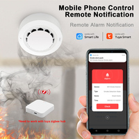 Système d'alarme domestique portable haute sensibilité Wale, détecteur de fumée et d'incendie Tuya Zigbee, capteur, application, télécommande, ABS, piles AAA