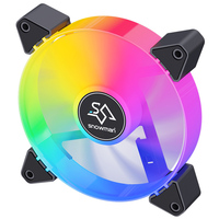 Ventilador de PC GF120 de 120 mm, Negro, PWM, 6 Pines, 20dBA, Silencioso, 5V, Sincronización, Conector de 6 Pines para Computadoras de Juego, Proveedor OEM al por Mayor