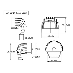 مصباح منطقة الخطر LED أحمر وأزرق 20 واط جديد 24 فولت مصباح ليزر آمن لمستودعات العمل - Product Image 6
