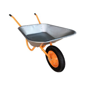 <span class=keywords><strong>Carretilla</strong></span> de Jardín con Bandeja de Metal Galvanizado de 65 Litros y Neumático - Product Image 1