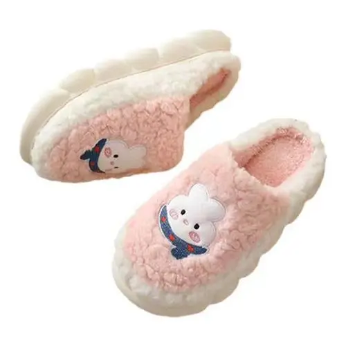 Hot Winter Cotton Cloud Slides addensato peluche simpatico coniglio o orso pantofole sandali Indoor Home Cartoon scarpe da donna