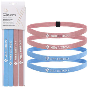 Diademas deportivas elásticas antideslizantes gruesas y elásticas de moda con logotipo personalizado, diademas de <span class=keywords><strong>pelo</strong></span> de fútbol para mujeres y hombres - Product Image 1