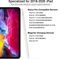 REXIAO P26Pro Stylet numérique capacitif à charge rapide sans fil, avec rejet de la paume, détection d'angle d'inclinaison et fonction magnétique