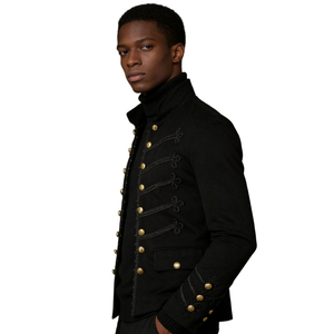 Veste à col montant pour <span class=keywords><strong>homme</strong></span> en couleur unie avec boutons brodés, Sehe Fashion - Product Image 2