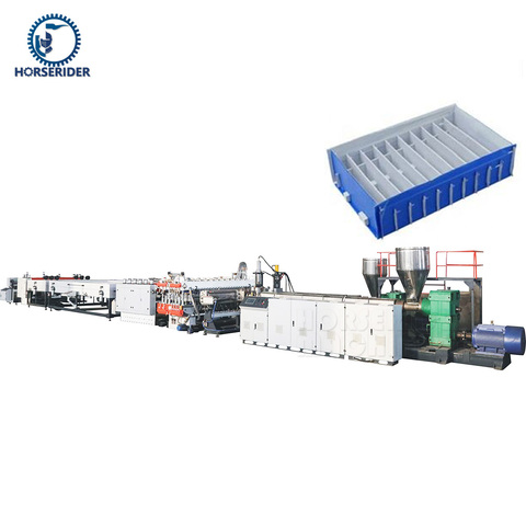 Horserider High-Efficiency PE/PP Hollow Corrugated Sheet Making Machine for Packing Box & Hollow Board Production Line