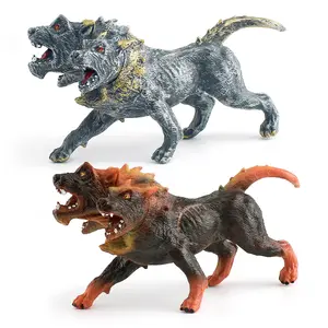 HY 시뮬레이션 신화 전설 워크래프트 모델 어린이인지 지옥 세 머리 개 괴물 동물 장식 장난감