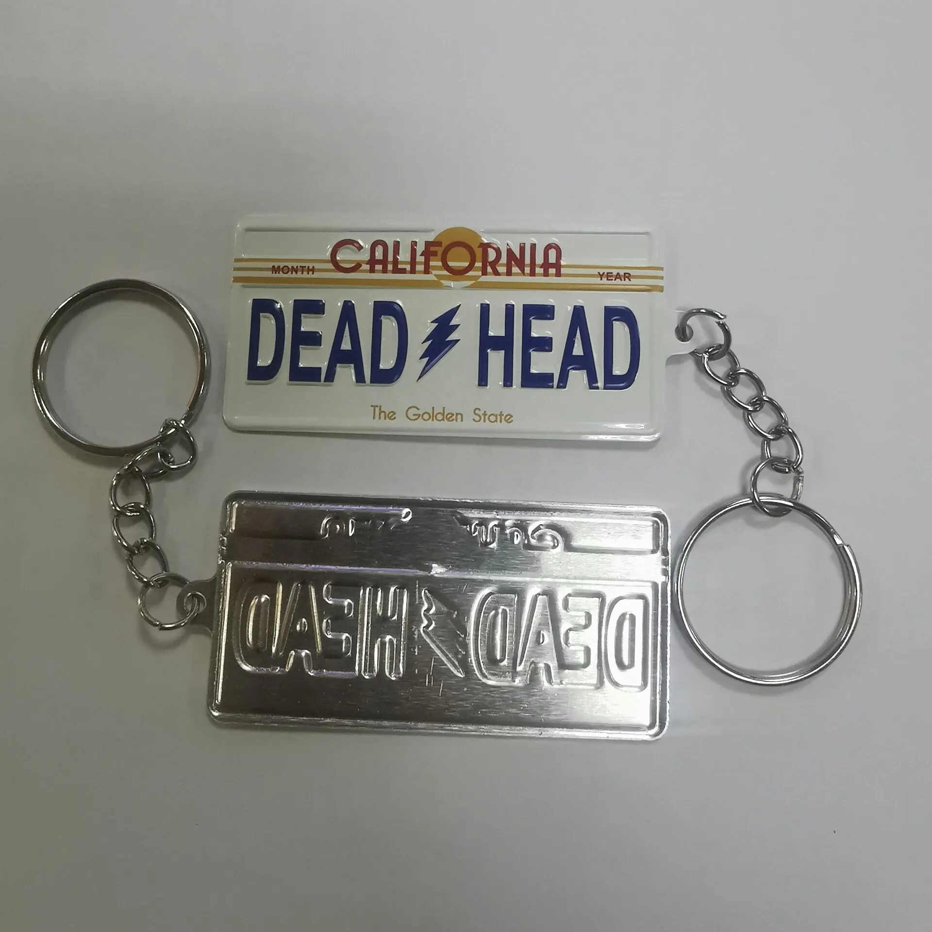 Wholesale Custom Embossed Souvenir Metal Aluminum License Plate Keychain