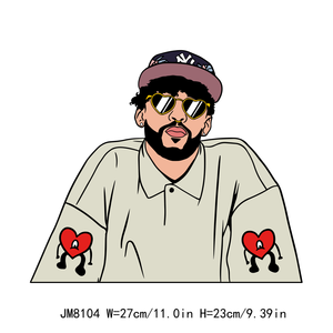 Pegatinas impermeables con diseños <span class=keywords><strong>de</strong></span> corazones para hombre, pegatinas <span class=keywords><strong>de</strong></span> película <span class=keywords><strong>de</strong></span> <span class=keywords><strong>Freddy</strong></span> <span class=keywords><strong>Krueger</strong></span>, para camisetas - Product Image 2