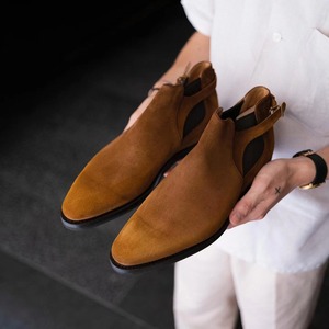 Botas de Oficina y Trabajo, Nuevas, Estilo Británico Retro, Punta Cuadrada, con Cordones, Antideslizantes, Ligeras y Transpirables, para Primavera/Verano - Product Image 2