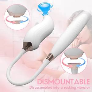 Vibrador de succión de pezón, masajeador de senos <span class=keywords><strong>2</strong></span> en 1, vibrador de succión de clítoris rosa de punto G dual para mujeres, nuevos juguetes sexuales, Consolador - Product Image 3