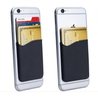 Portefeuille adhésif en silicone monocouche pour téléphone avec fente pour cartes, modèle HX OLIVER, design créatif, rangement numérique