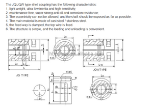 Bán buôn trục cổ áo kẹp loại lớn mô-men xoắn khớp nối JQ loại kẹp vỏ khớp nối - Product Image 3