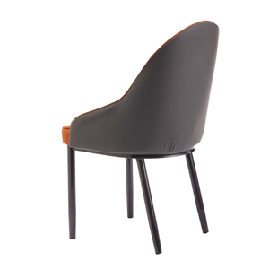 Chaise de luxe nordique, style moderne minimaliste, revêtement en cuir souple, pour hôtel, restaurant - Product Image 4