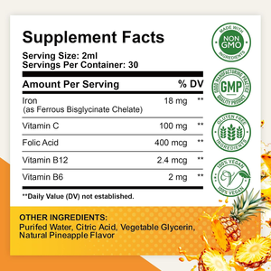 <span class=keywords><strong>Tonic</strong></span> Darah Premium Glycinate Liposomal Suplemen Alami Kalsium Seng dan Selenium Sirup Tetes Cairan Besi untuk Kesehatan Wanita - Product Image 2