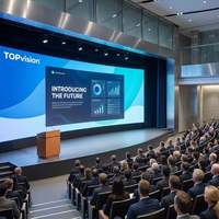 TOPvision LED Ekran İç Mekan Tam Renkli Video Duvarı, HDR10+ 8K Çözünürlük, Konferans Salonları ve Stüdyolar için 3 Yıl Garantili
