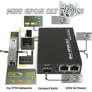 Produit phare ZISA Mini GPON OLT 1 Port 2* Uplink Garantie 3 ans AC 220V Transceiver SFP Fibre Optique FTTH - Product Image 2