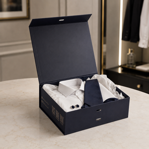 Custom One‑Piece Collapsible <b>Magnetic</b> Gift Box With Ribbon Logo Print Foldable Paper Gift Box For Cosmetic Clothing Wedding Gift - Product Image 5