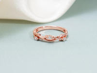 Roségold Gedrehter Ranken-Diamantring IGI-Zertifiziert Runder Brillantschliff Natürlicher Diamant Hochzeitsschmuck für Frauen