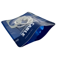 Emballage à fermeture éclair personnalisé Impression de logo Bande lumineuse à DEL Sac avec fermeture à glissière en plastique Mylar Pochette à 3 joints latéraux
