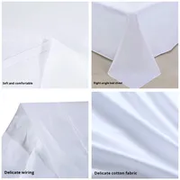 Ensemble de literie quatre pièces en satin des années 80 100% coton lin d'hôtel style uni tissé pour les auberges et les hôtels vente en gros