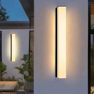 Applique murale extérieure LED moderne Saint-Mith en aluminium, étanche, minimaliste, pour villa, jardin, terrasse - Product Image 1
