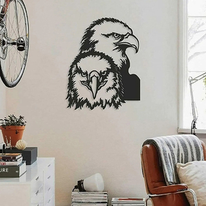 Aquila in ferro da appendere a parete WJD60 uccello Silhouette decorazione da parete segno Art muro arredamento moderno per la casa - Product Image 4