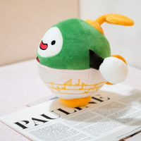Peluches personnalisées pour entreprises, mascottes en tissu de haute qualité, visage brodé, tasse à café, poupée en peluche