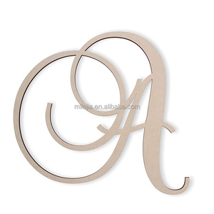 Lettere di <span class=keywords><strong>legno</strong></span> personalizzate per decorazione da parete lettere in <span class=keywords><strong>legno</strong></span> non finite in bianco per la decorazione della parete di casa fai da te pittura artigianato - Product Image 3