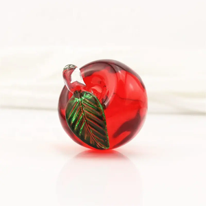 Manzanas de cristal K9 baratas al por mayor, manzanas de cristal talladas arenadas personalizadas diy para regalos de recuerdo de boda - Product Image 4