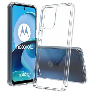 モトローラG14クリアケース用MotoG14携帯電話ケース用1.5MM厚アクリルTPU透明ハイブリッドケース