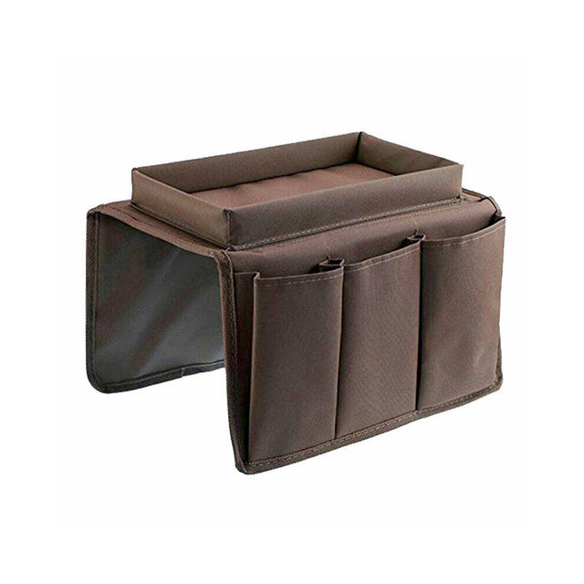 Practical 4 Pockets Sofa Armrest Storage Bag Chair Couch Mobile Phones Magazine Storage Bags Tray Home Holder Organizer