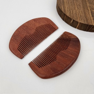 Venta al por mayor: Peine de <span class=keywords><strong>barba</strong></span> de madera de bolsillo con dientes finos, antiestático, portátil para el cuidado de <span class=keywords><strong>la</strong></span> <span class=keywords><strong>barba</strong></span> y el vello facial masculino. - Product Image 4